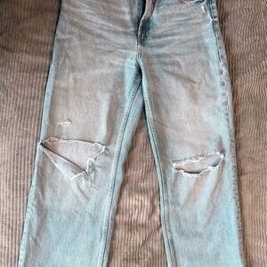 Zara mid rise straight leg jeans